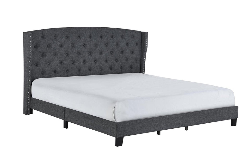 Rosemary Gray King Platform Bed - Lara Furniture