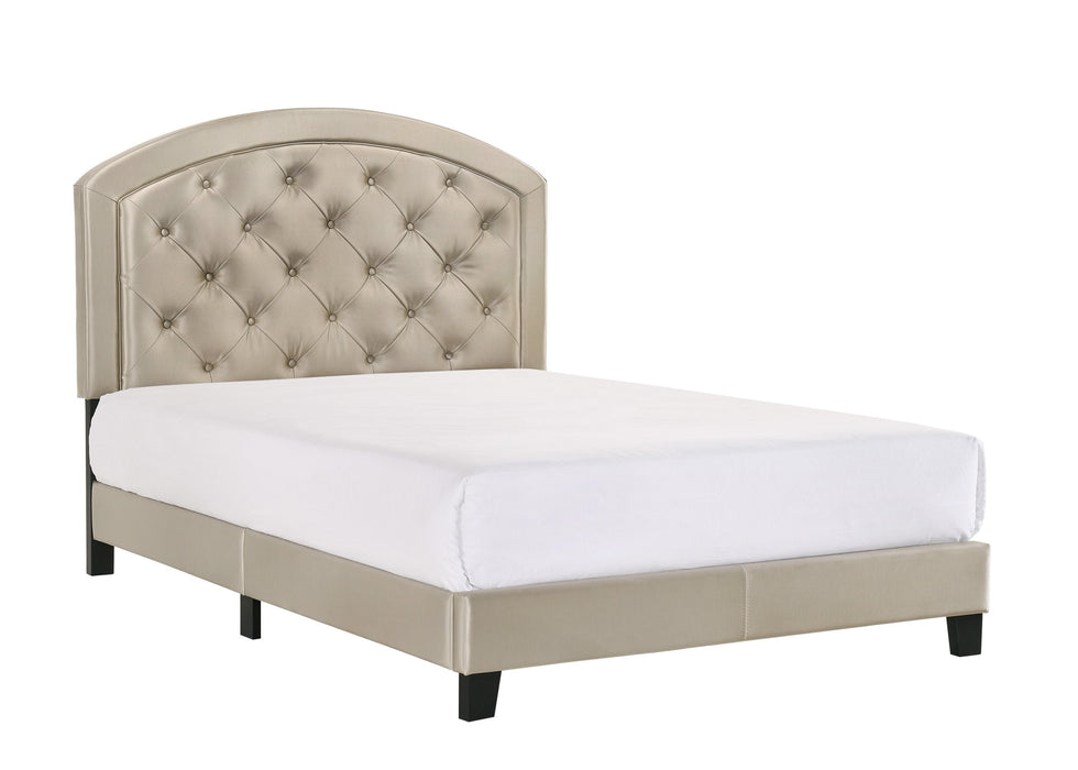 Gaby Gold Full Platform Bed - Lara Furniture