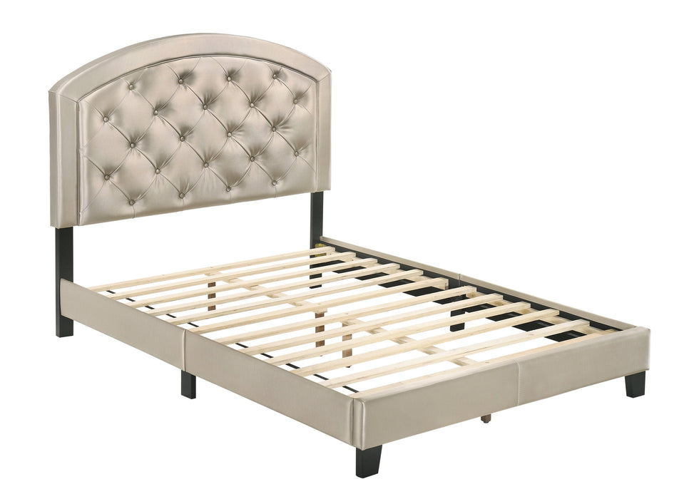 Gaby Gold Full Platform Bed - Lara Furniture