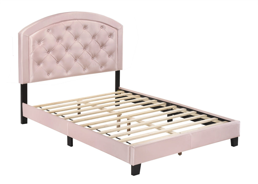 Gaby Pink Full Platform Bed - Lara Furniture