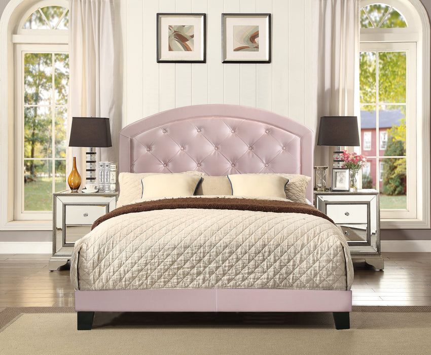 Gaby Pink Full Platform Bed - Lara Furniture