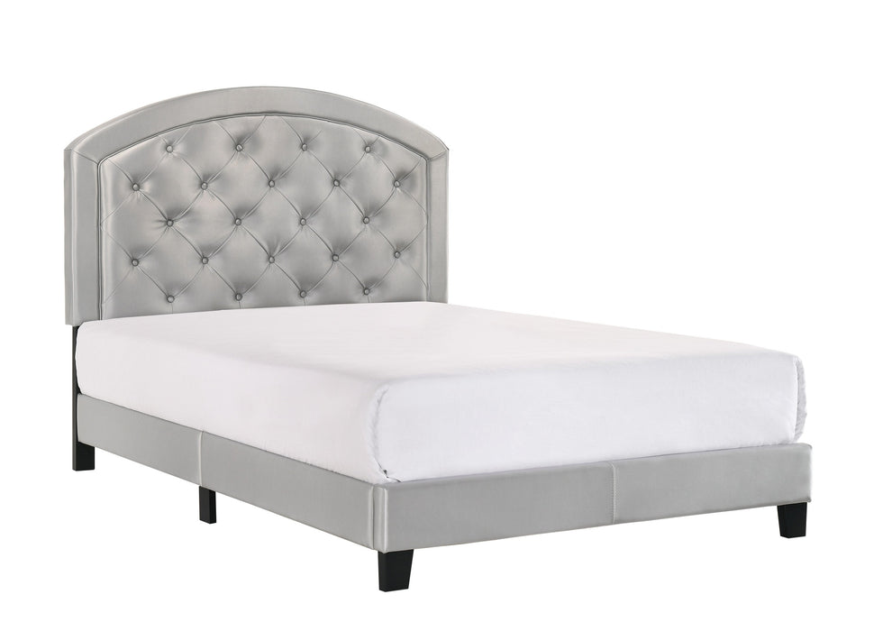 Gaby Silver Full Platform Bed - Lara Furniture