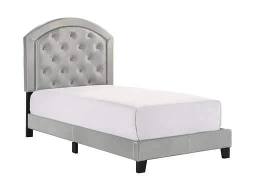 Gaby Silver Twin Platform Bed - Lara Furniture