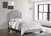 Gaby Silver Twin Platform Bed - Lara Furniture