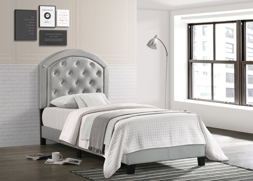 Gaby Silver Twin Platform Bed - Lara Furniture