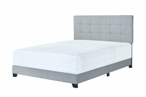 Florence Gray Upholstered Full Bed - Lara Furniture