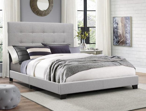 Florence Gray Upholstered Twin Bed - Lara Furniture