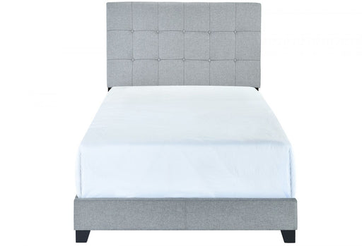 Florence Gray Upholstered Twin Bed - Lara Furniture