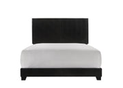 Erin Black Faux Leather Full Bed - Lara FurnitureFull Bed