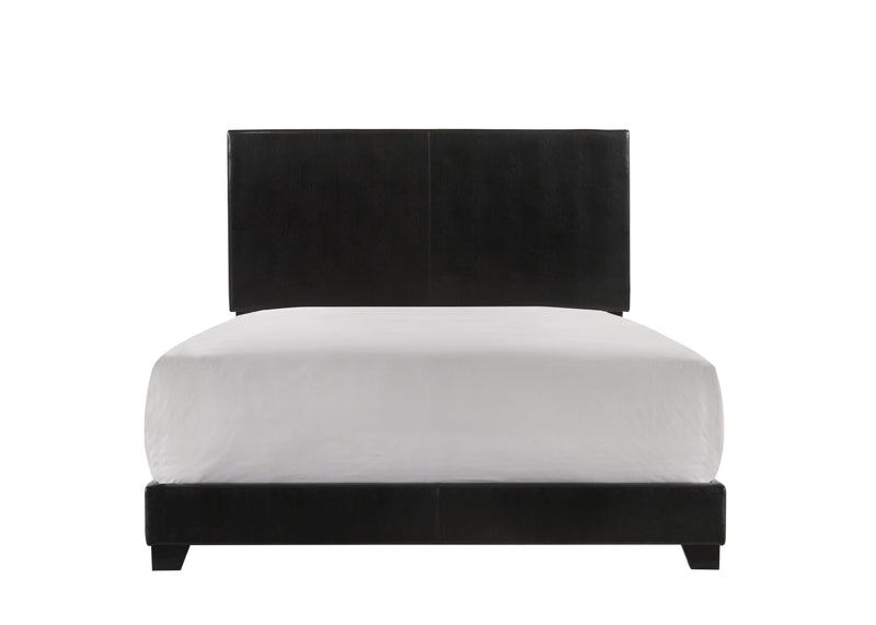 Erin Black Faux Leather Full Bed - Lara FurnitureFull Bed