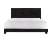 Erin Black Faux Leather King Bed - Lara FurnitureKing Bed