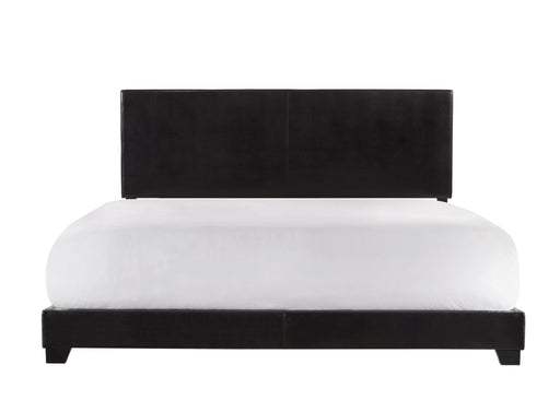 Erin Black Faux Leather King Bed - Lara Furniture