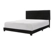 Erin Black Faux Leather Queen Bed - Lara Furniture