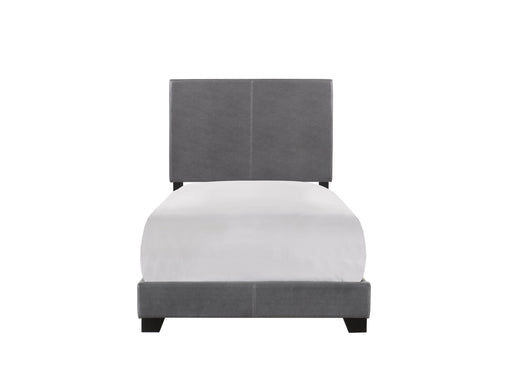 Erin Gray Faux Leather Twin Bed | 5271 *** - Lara Furniture