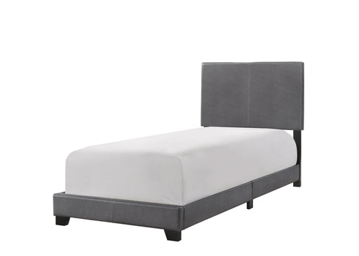Erin Gray Faux Leather Twin Bed | 5271 *** - Lara Furniture