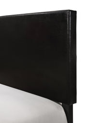 Erin Black Faux Leather Twin Bed - Lara FurnitureTwin Bed