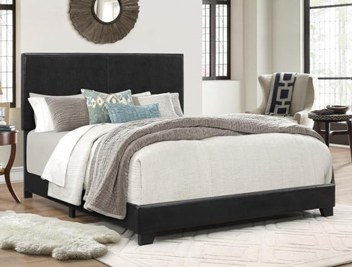 Erin Black Faux Leather Full Bed - Lara Furniture