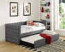 Trina Gray Twin Daybed with Trundle - Lara Furniture