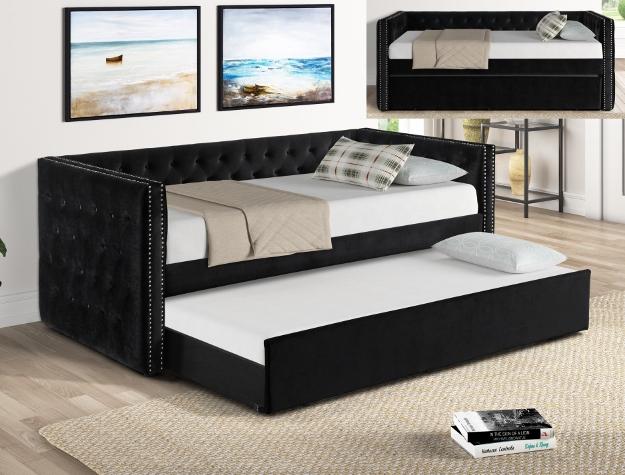 TRINA BLACK DAYBED-BACK - 5335BK-BACK - Lara Furniture