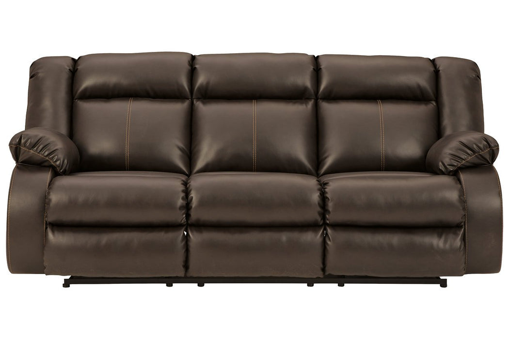Denoron Chocolate Power Reclining Sofa - Lara Furniture