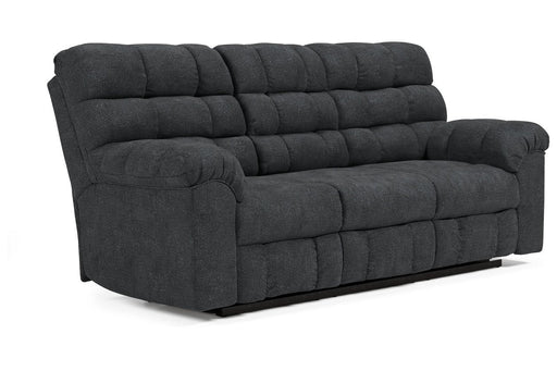 Wilhurst Marine Reclining Sofa with Drop Down Table - Lara Furniture