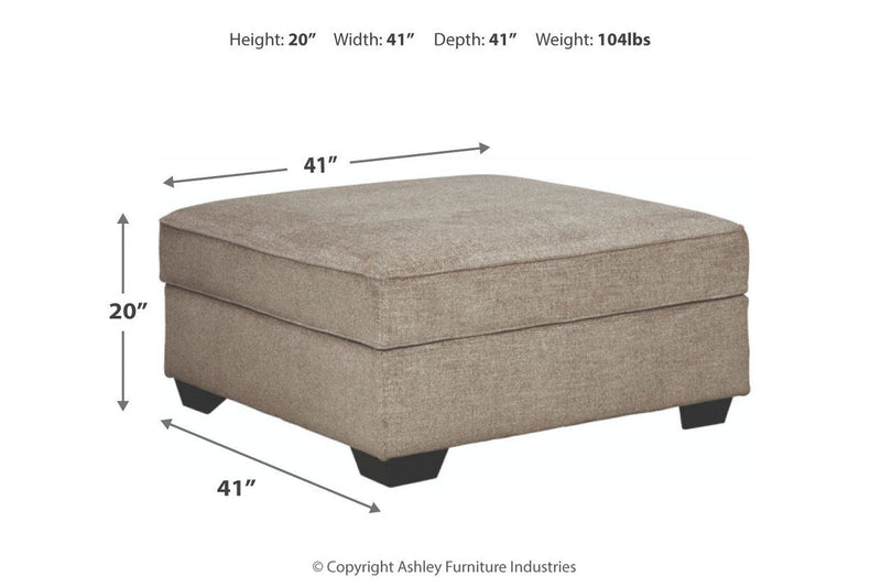 Bovarian Stone Ottoman - Lara FurnitureOttoman