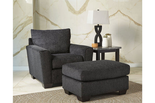 Wixon Slate Ottoman - Lara Furniture