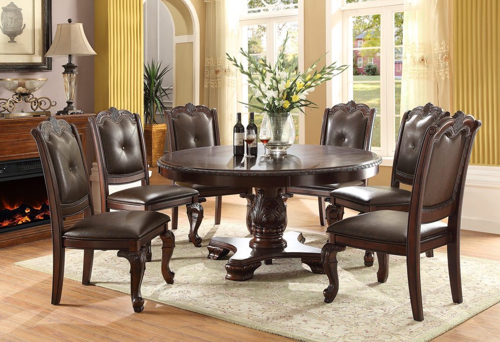 Kiera Brown Formal Round Dining Set