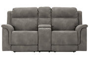 Next - Gen DuraPella Slate Power Reclining Loveseat with Console - Lara FurniturePower Reclining Loveseat