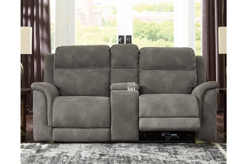 Next - Gen DuraPella Slate Power Reclining Loveseat with Console - Lara FurniturePower Reclining Loveseat