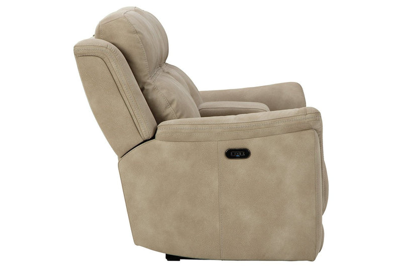 Next - Gen DuraPella Sand Power Reclining Loveseat with Console - Lara FurniturePower Reclining Loveseat