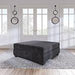 Lavernett Charcoal Oversized Accent Ottoman - Lara Furniture