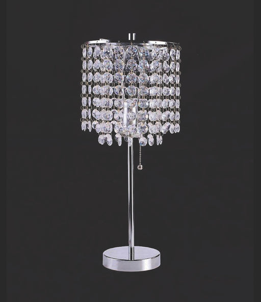 Chandelier Chrome 19" Table Lamp - Lara Furniture