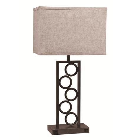 Stack Circle Brown 29" Table Lamp, Set of 2 - Lara Furniture