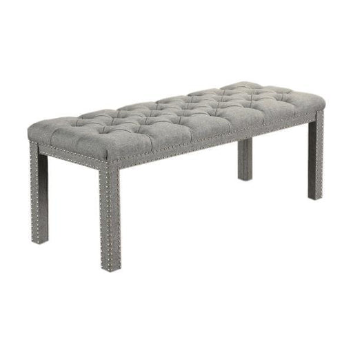 Finley Gray Accent Bench - Lara Furniture