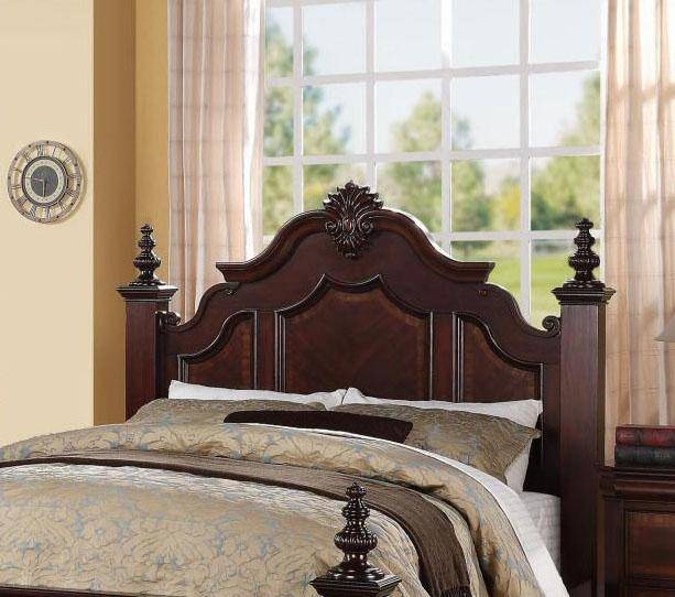 Charlotte Dark Cherry Queen Poster Bed