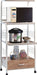 Kitchen Shelf White/Light Brown on Casters - Lara Furniture