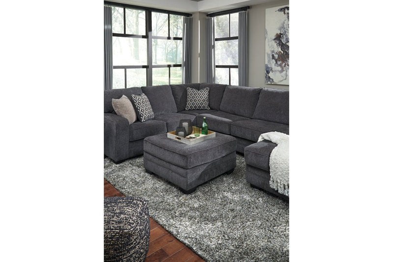 Tracling Slate Oversized Ottoman - Lara FurnitureOttoman