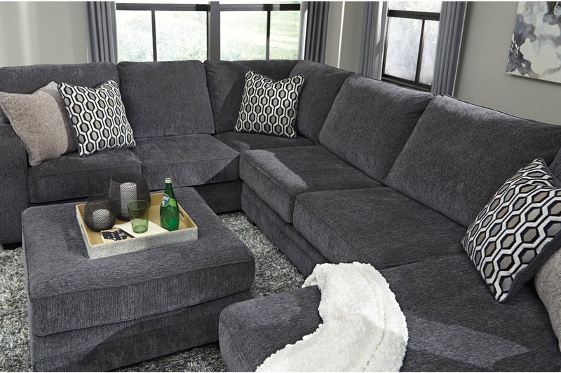 Tracling Slate Oversized Ottoman - Lara FurnitureOttoman