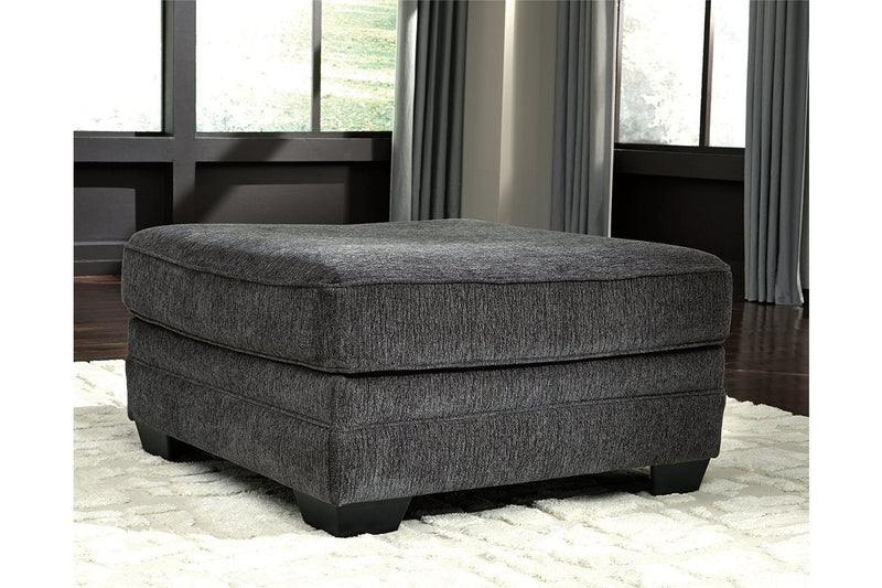 Tracling Slate Oversized Ottoman - Lara FurnitureOttoman