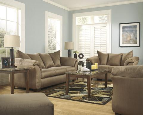 Darcy Mocha Living Room Set - Lara Furniture