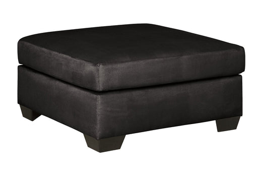 Darcy Black Oversized Accent Ottoman - Lara Furniture