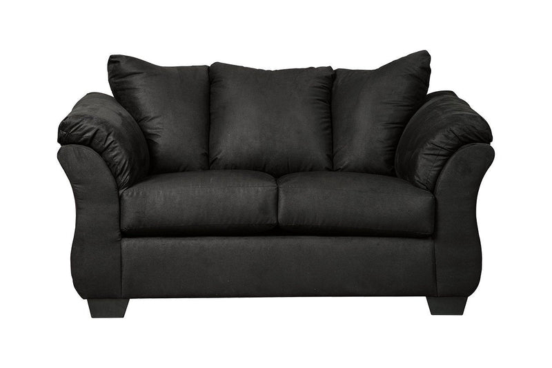 Darcy Black Loveseat - Lara FurnitureLoveseat
