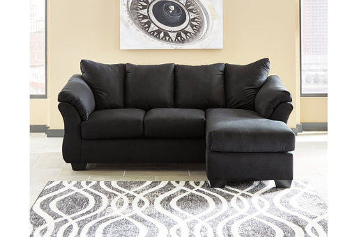 Darcy Black Sofa Chaise - Lara Furniture