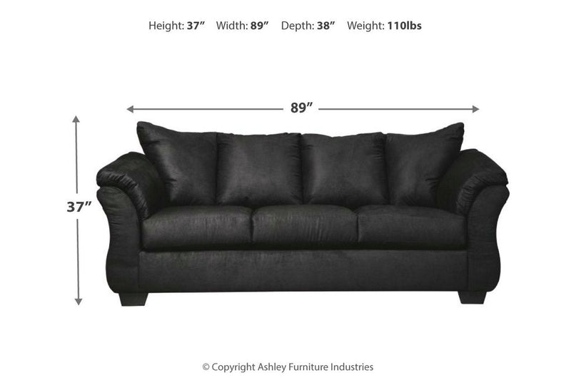 Darcy Black Sofa - Lara FurnitureSofa
