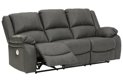 Calderwell Gray Power Reclining Sofa - Lara Furniture