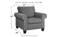 Agleno Charcoal Chair - Lara Furniture