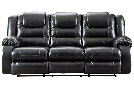 Vacherie Black Reclining Sofa - Lara Furniture