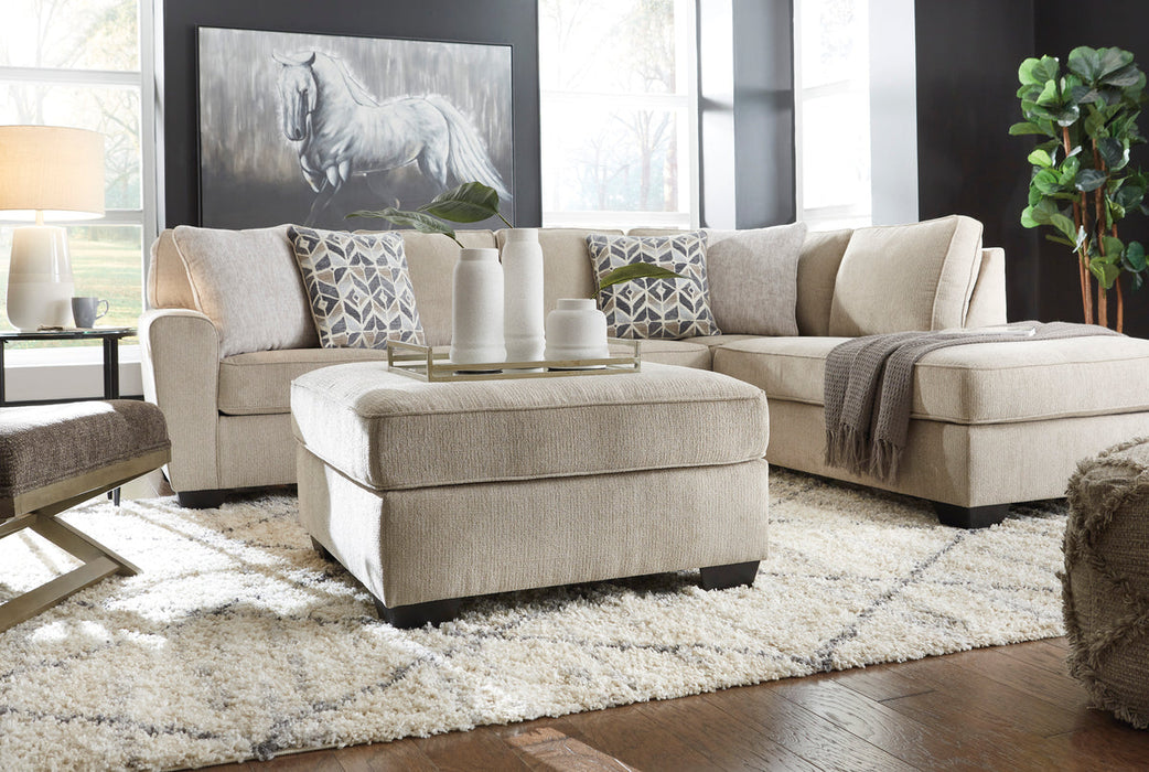 Decelle Putty 2-Piece RAF Sectional with Ottoman
