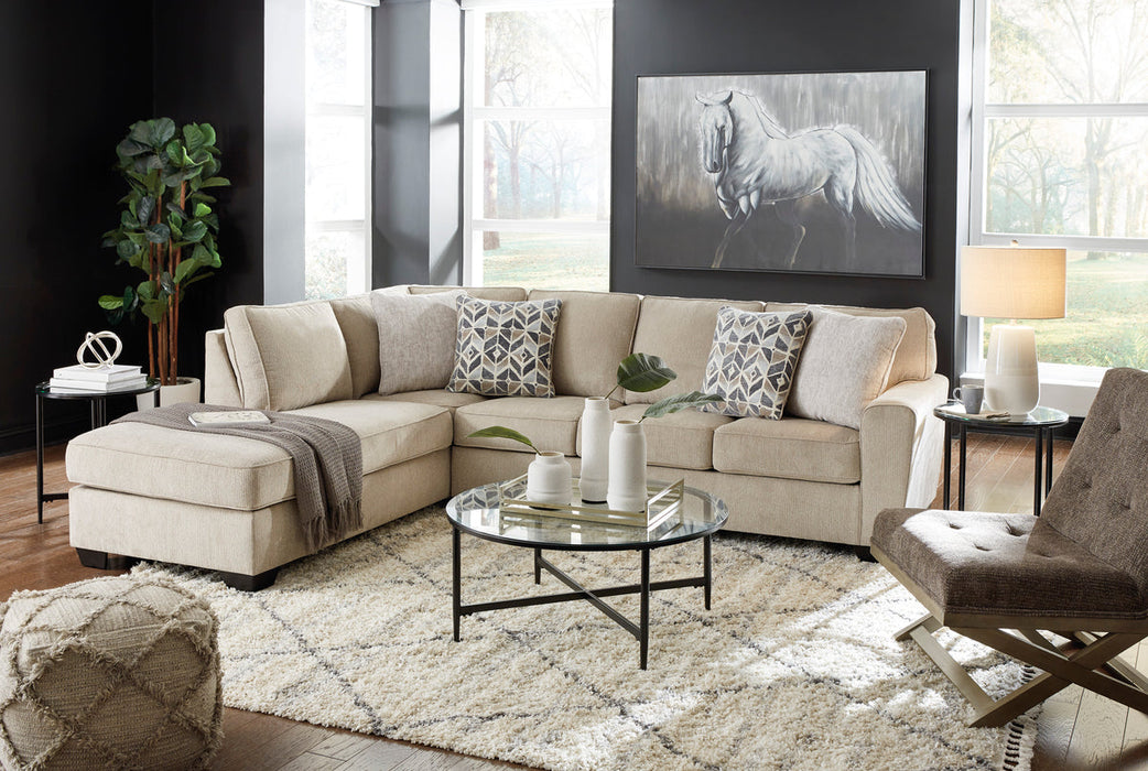 Decelle Putty 2-Piece  LAF Sectional with Ottoman